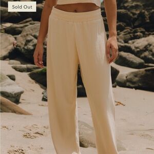 Daily drills x Ella Rose Pointelle Pants in cream, XS/S NWT